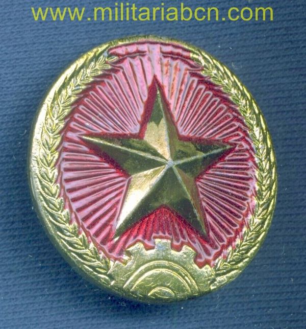 República Socialista de Vietnam del Norte.  Insignia de gorra del Ejército.  22 mm.