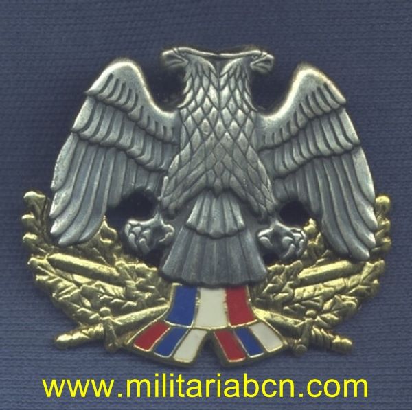 Guerra de los Balcanes. Insignia de gorra de Oficial. República Federal Yugoslava 1991-2003.