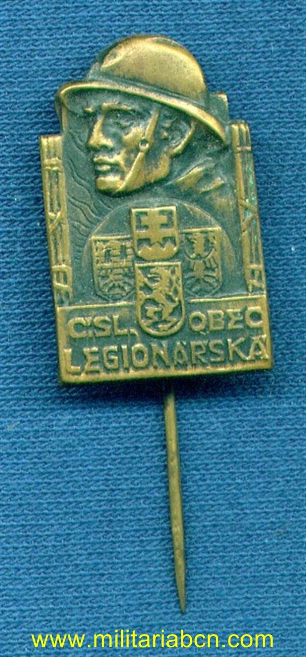 República Checoslovaca. Insignia patriótica.  Legión Checa.