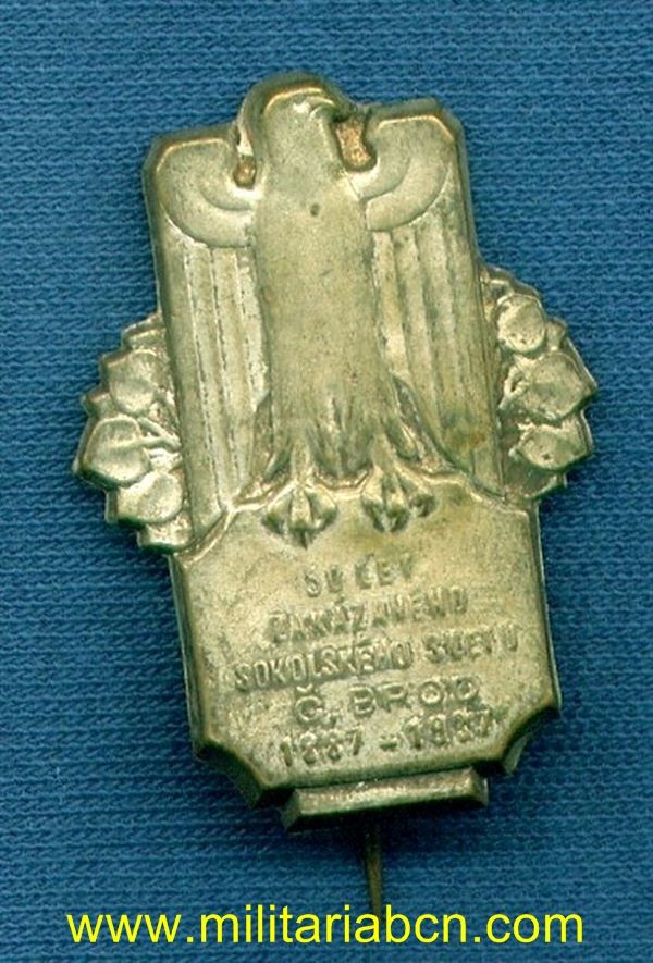 República Checoslovaca. Insignia patriótica. Sokol. 1937.