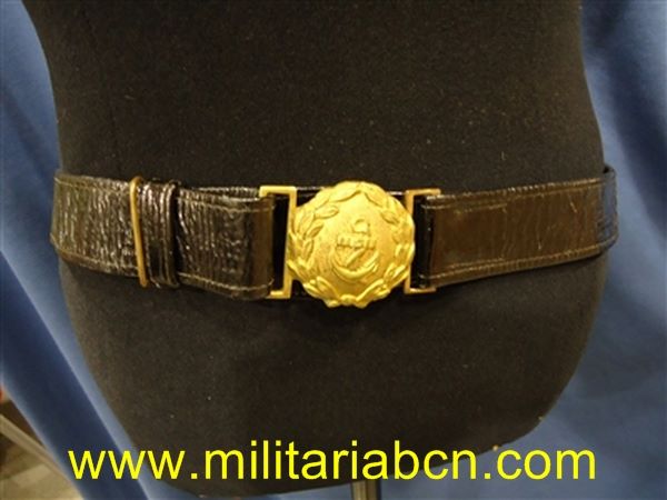 Italia. República Italiana. Cinturón con hebilla de la Marina Militar.