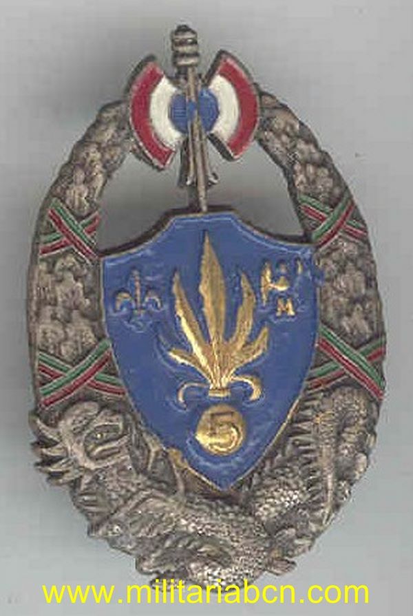 5e Régiment Étranger.  Legión Extrangera Francesa. Reedición. Gobierno de Vichy.