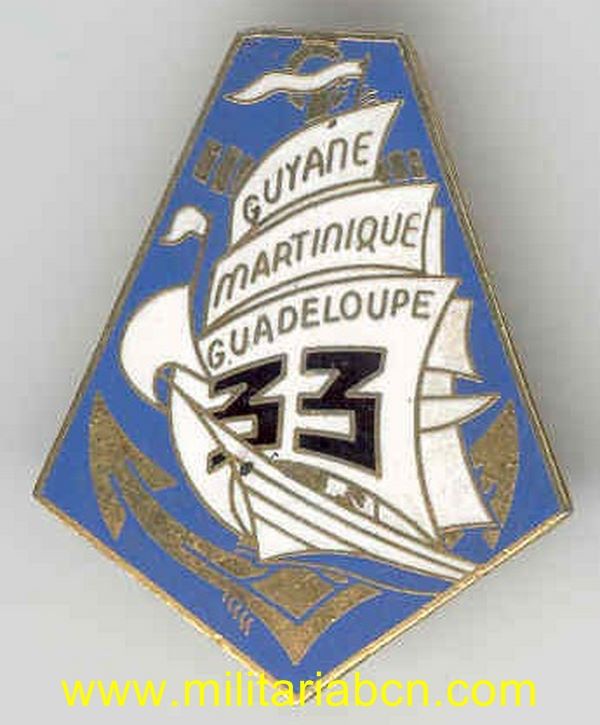 Insignia regimental. 33 RAMA Artillería de Marina