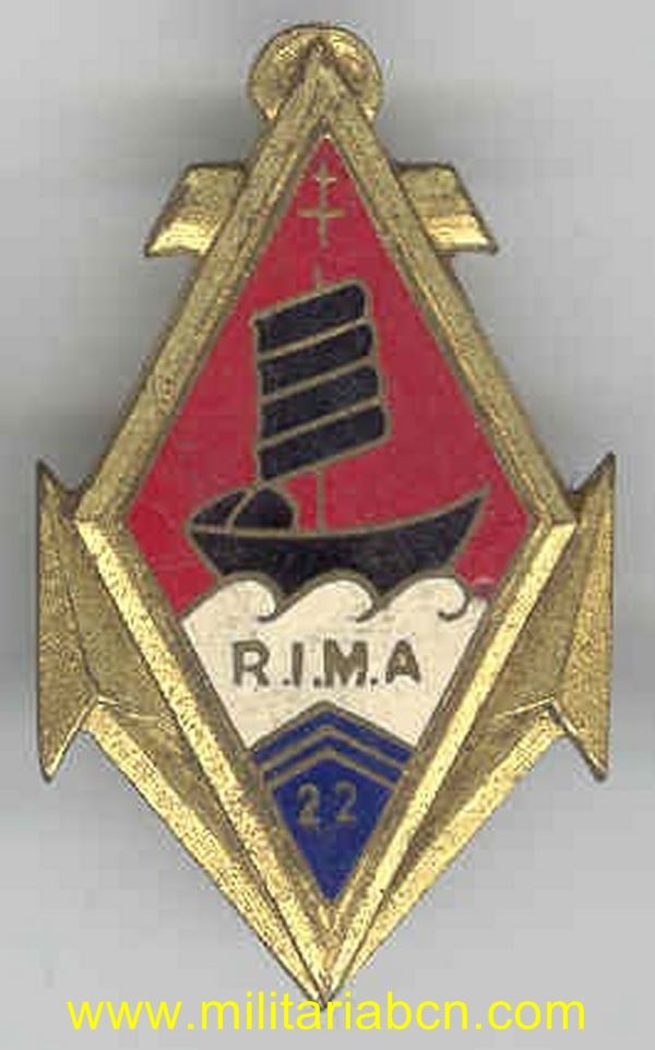 Insignia regimental . 22 Regimiento de Infantería Colonial