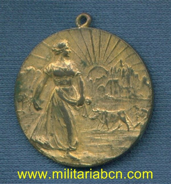 Catalunya. Medalla del Congrés Agrícola Tarragona 1909. Federació Agrícola Catalano Balear.