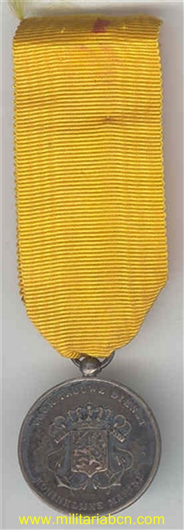 Holanda. Medalla de Largo y Leal Servicio en la Marina. Versión 1845.