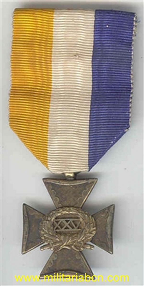 Holanda. Medalla de 25 años de servicio en el Ejército.