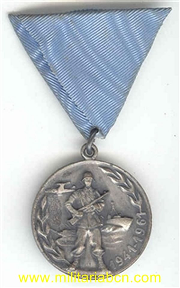 Yugoslavia. Medalla 20 Aniversario del Ejército Popular Yugoslavo.1941-1961.