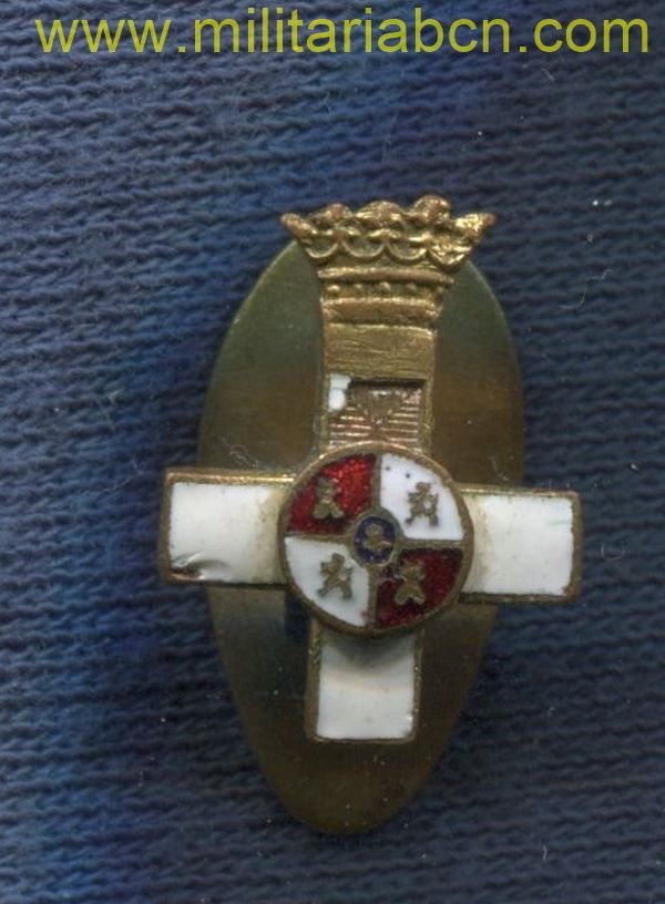 España. Miniatura de la Orden al Mérito Militar. Distintivo blanco