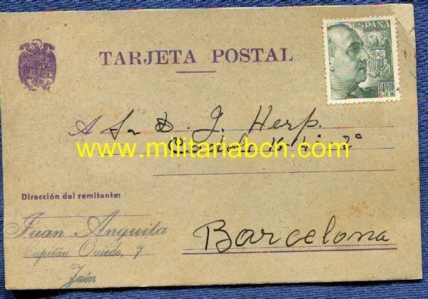 Postal. Postguerra.