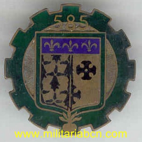 Insignia 585° Régiment du Train DRAGO PARIS G. 3083