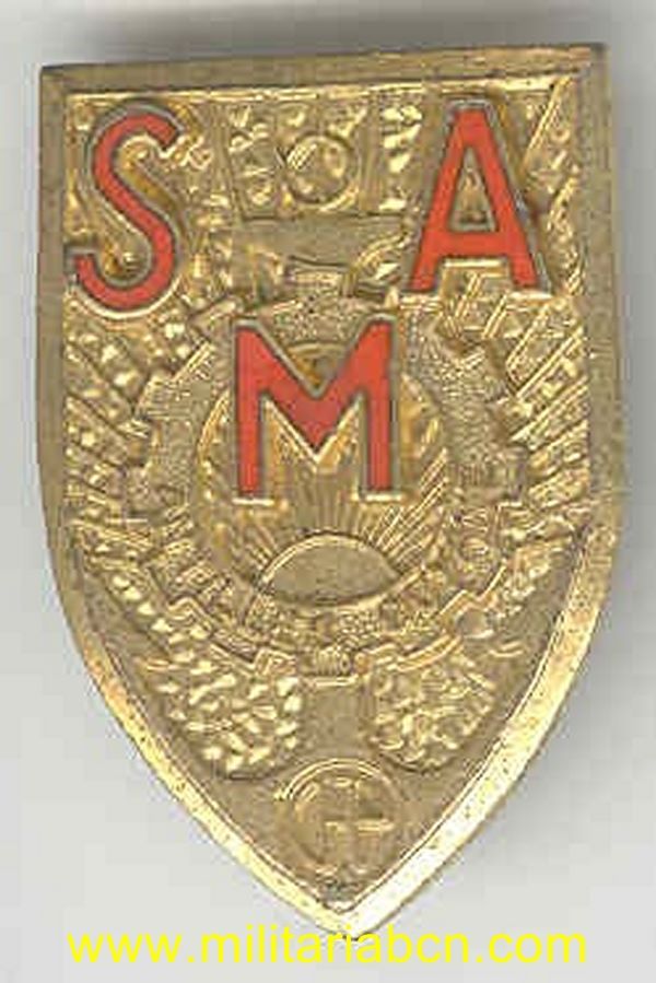 Insignia Régiment du Service Militaire Adapté. Bataillon Antilles Guyane SMA. Sin aguja posterior