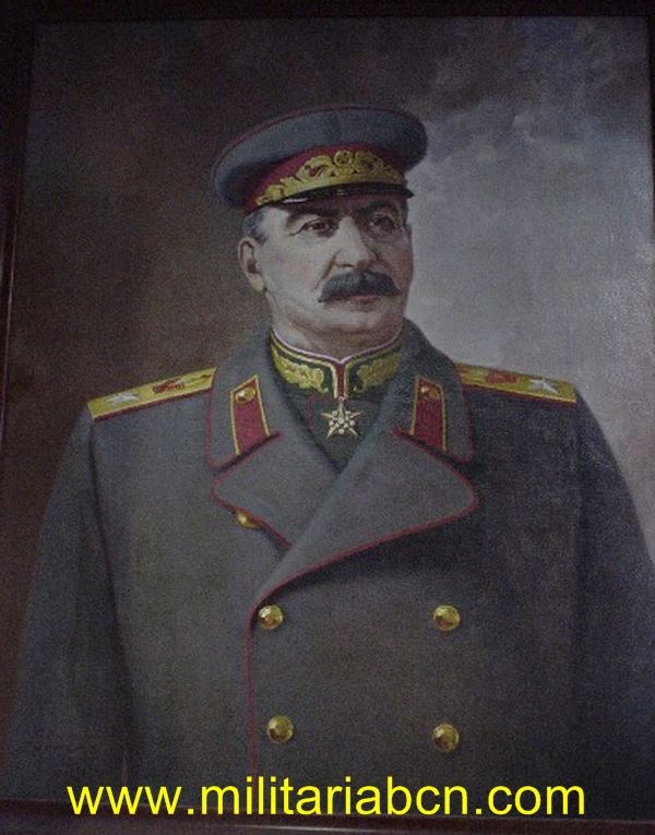 URSS Unión Soviética. Retrato al óleo de Stalin de 1945. Autor Czeslaw Znamierowski.142x118 cm.