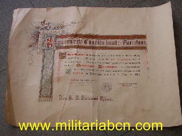 Conjunto de documentos del Alcalde Barcelona Doctor Bartomeu Robert i Yarzábal