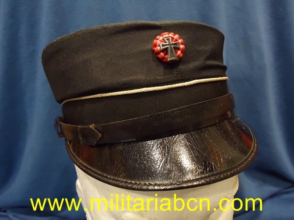 Dinamarca. Kepis del Ejército. Akademisk Skyttekorps.  Modelo 1880. De la colección del escritor Sven Hassel.