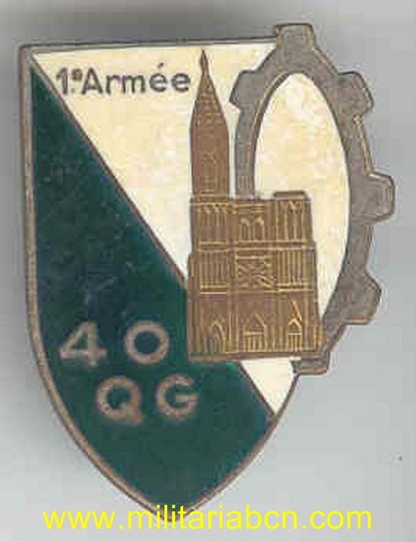 Insignia 40° escadron de quartier général. 1 Armée. Drago Paris G. 2241