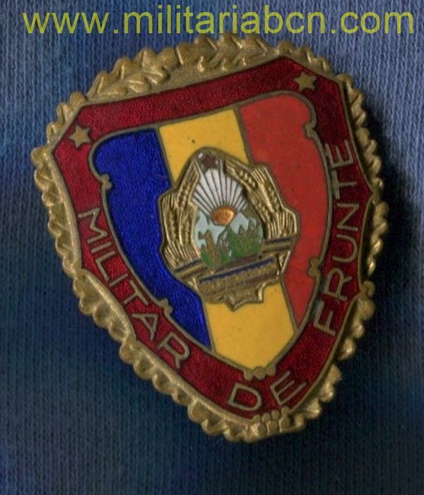 Rumanía. Época comunista. Placa  Militar del Frente.