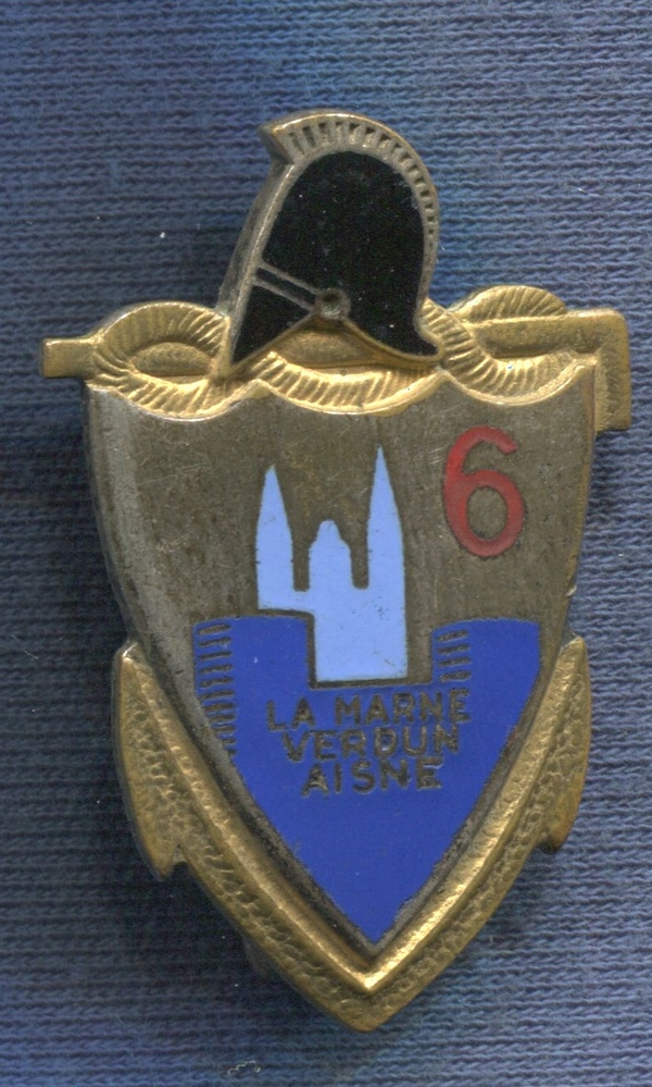 Insignia 6e Regiment du Genie La Marne Verdun Aisne. H213.