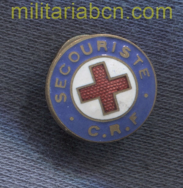 Insignia de solapa de la Croix Rouge Française. Sécouriste.