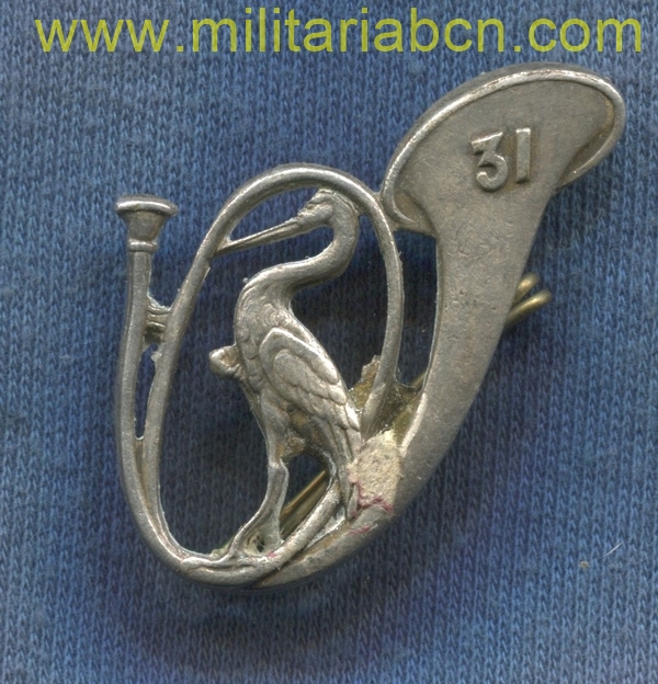 Insignia 31 Bataillon de Chasseur à pied. Drago Paris H128.