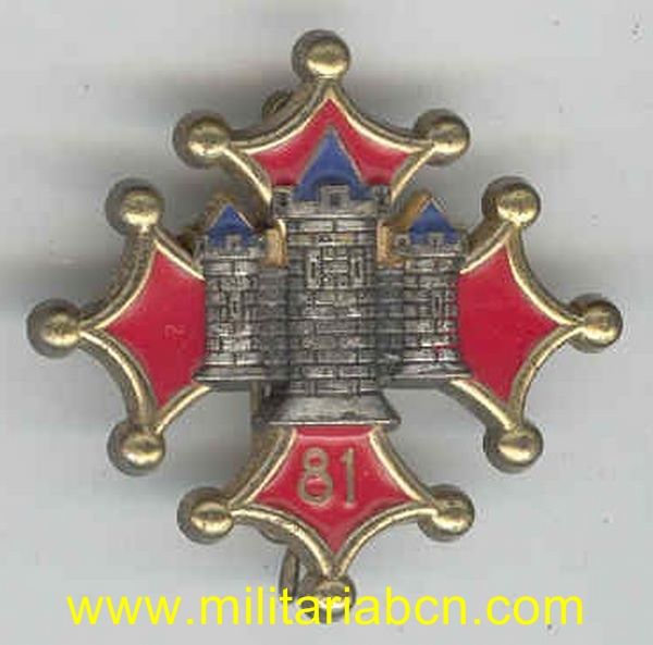 Insignia  81ème Régiment d'Infanterie. Delsart H111
