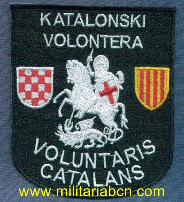 Insignia de tela conmemorativa de los Voluntarios Catalanes  durante la Guerra de Liberación de Croacia