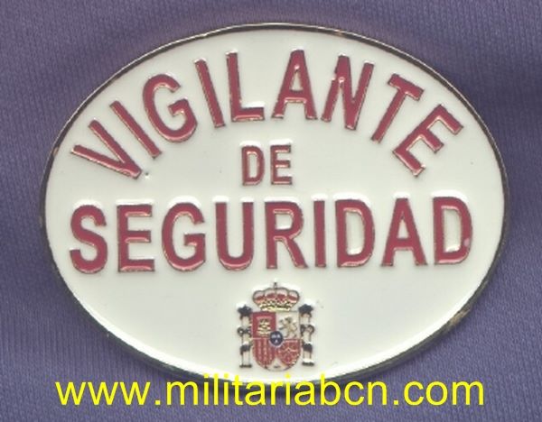 España. Placa de cartera de Vigilante de Seguridad.