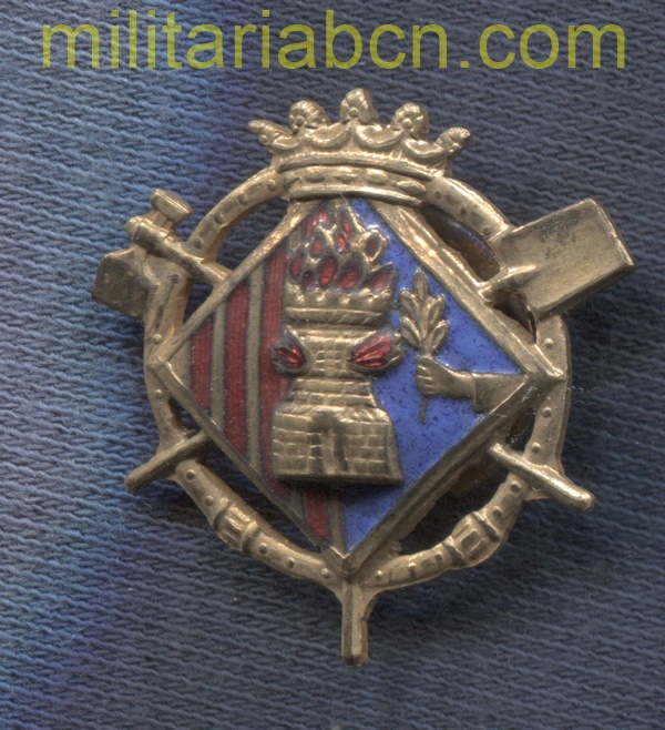 Insignia de solapa. Cuerpo de Bomberos. Esmaltada.