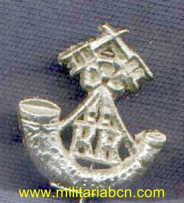India.  Insignia de boina del Ejército Indio.  The Rajputana Rifles